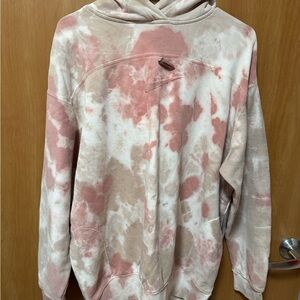 Nike women’s Tie-Dye Hoodie in Pink and Cream